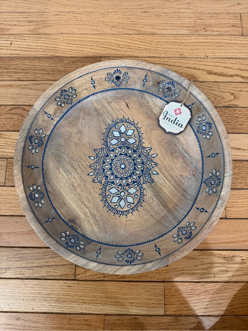 Decorative bowl with blue motif